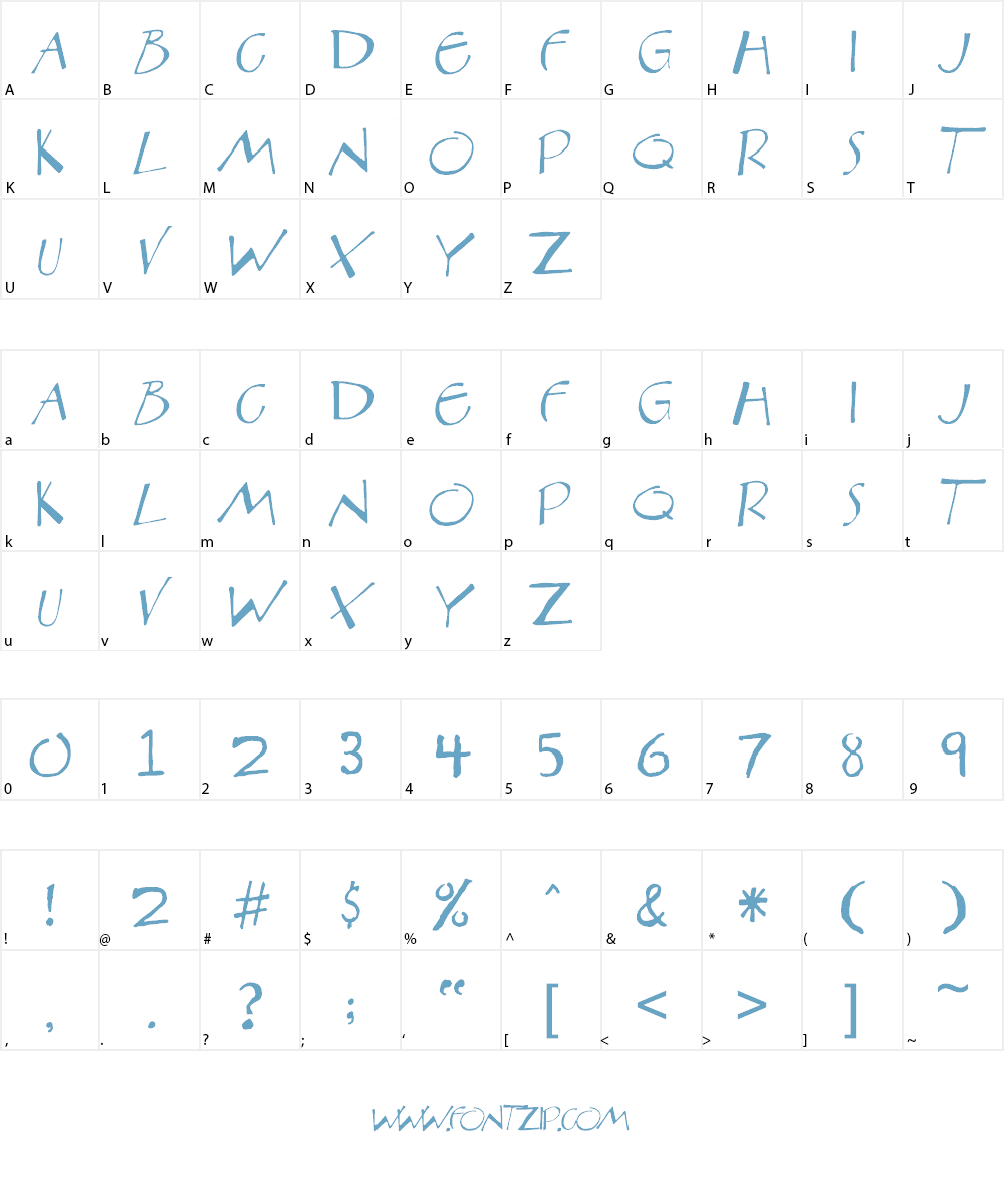 Aberration Font Character