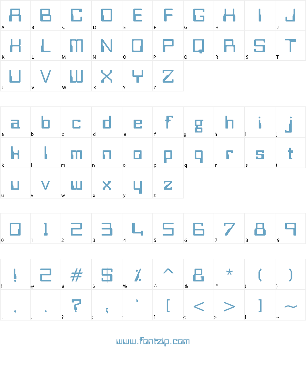 Bitwise Font Character