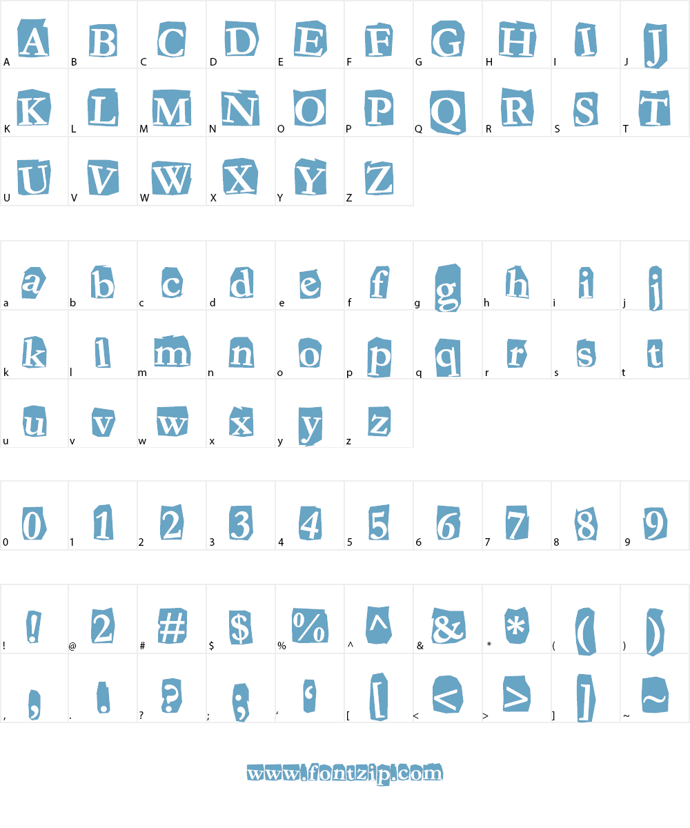 Fanzine Font Character