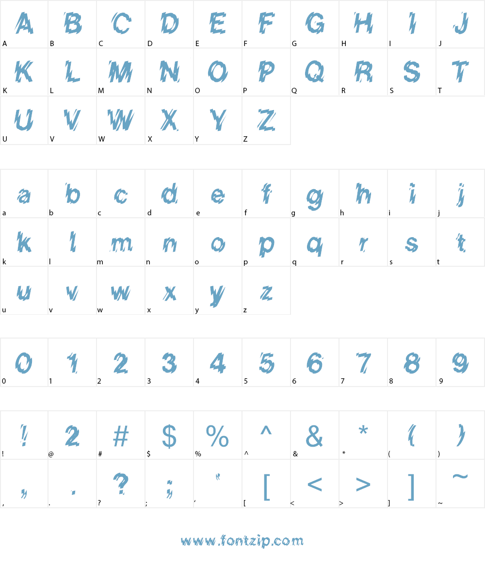 Glass Houses Font Character