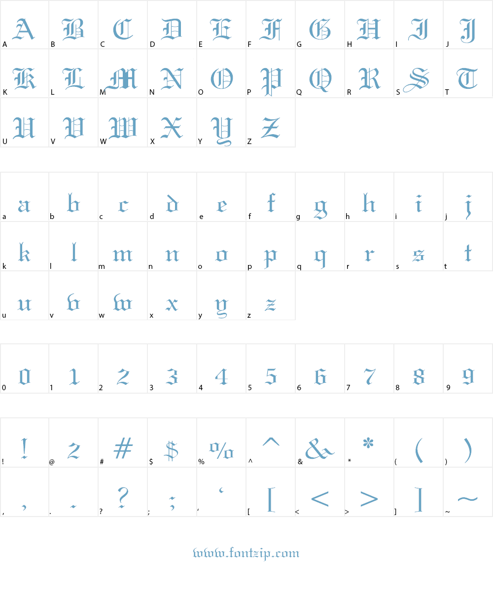 Holy Union Font Character