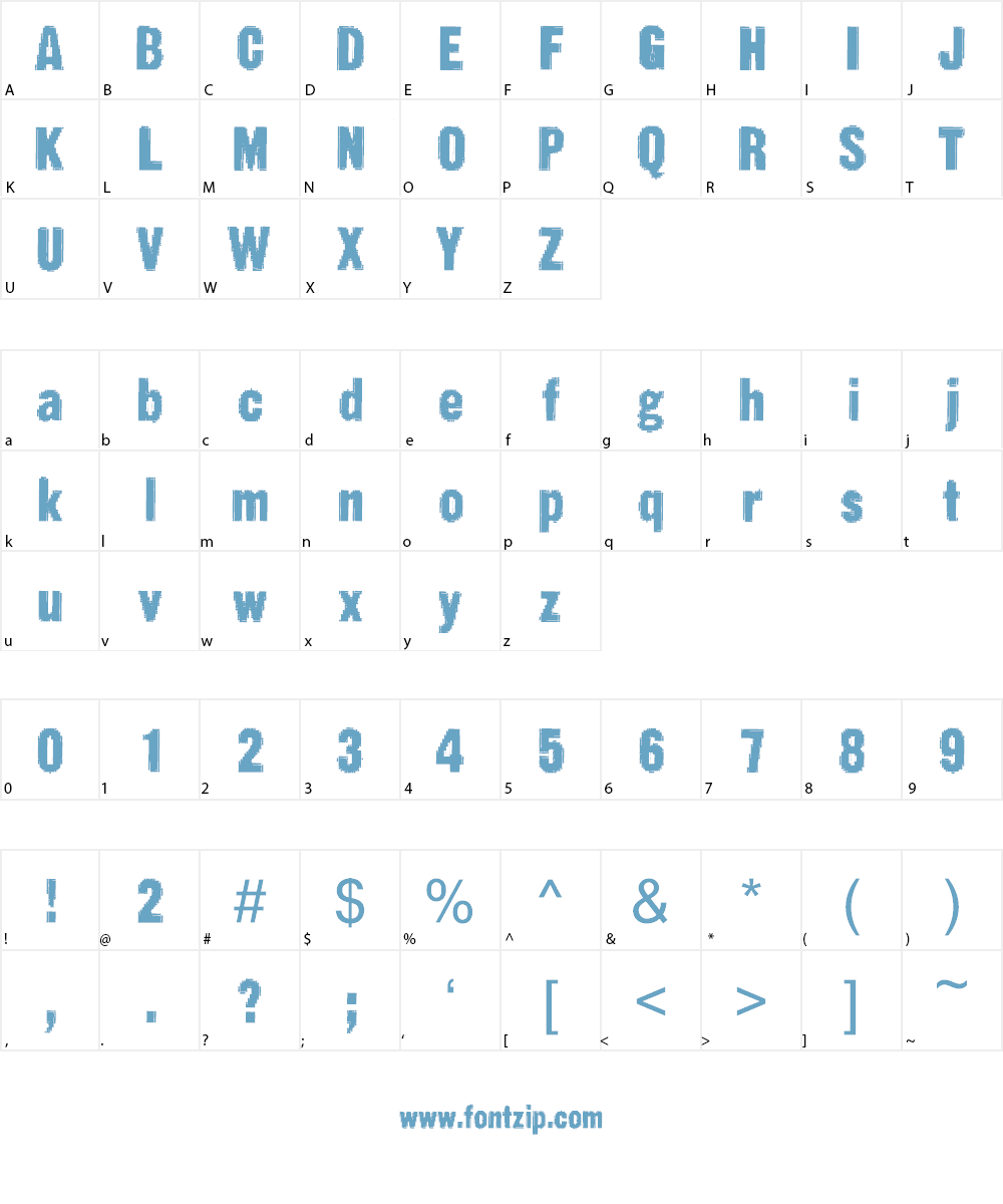 Static Age Font Character