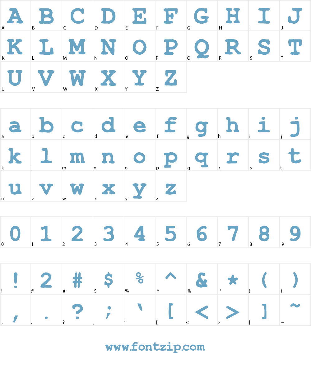 TypeWrong Font Character