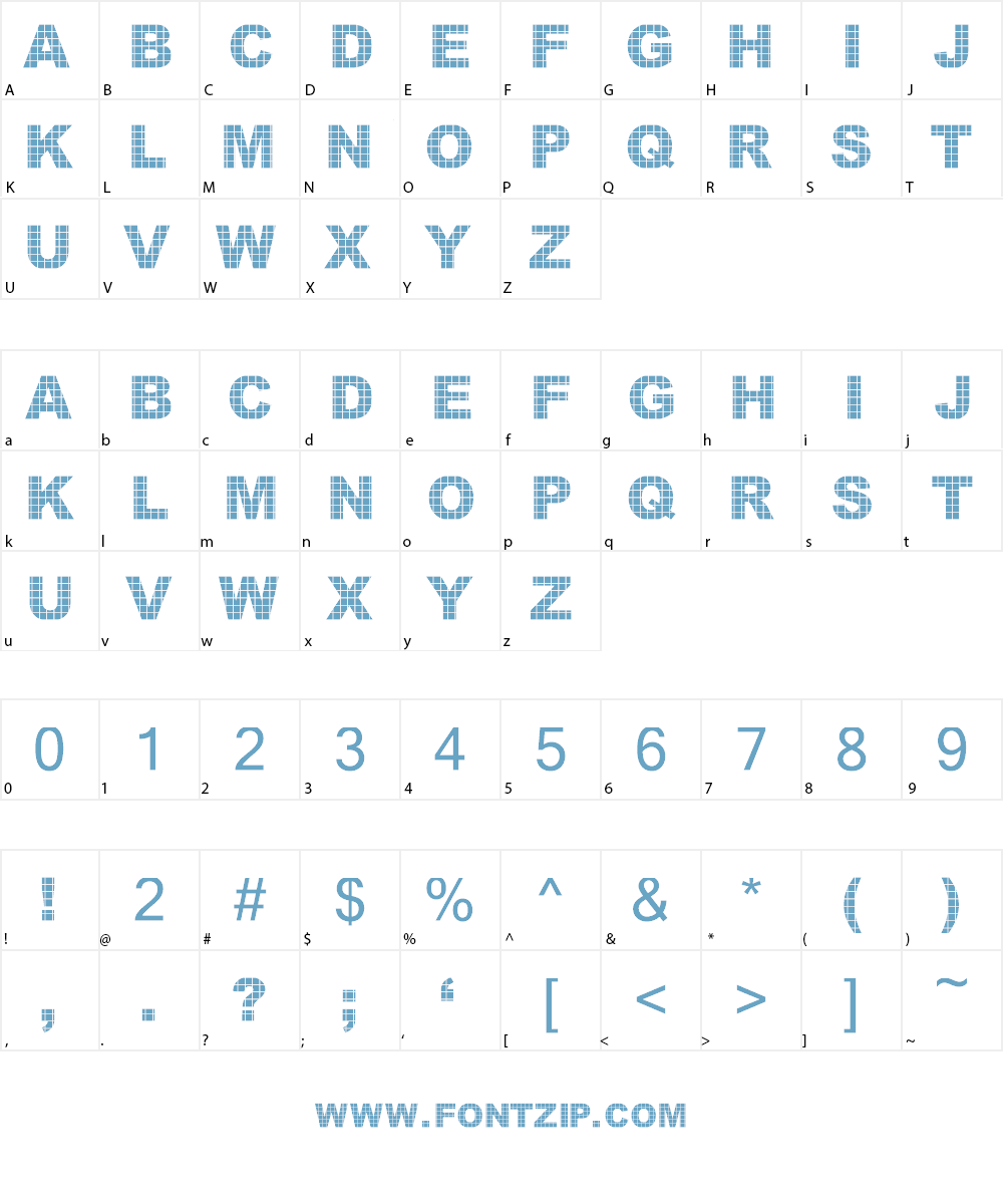 Vinyl Tile Font Character