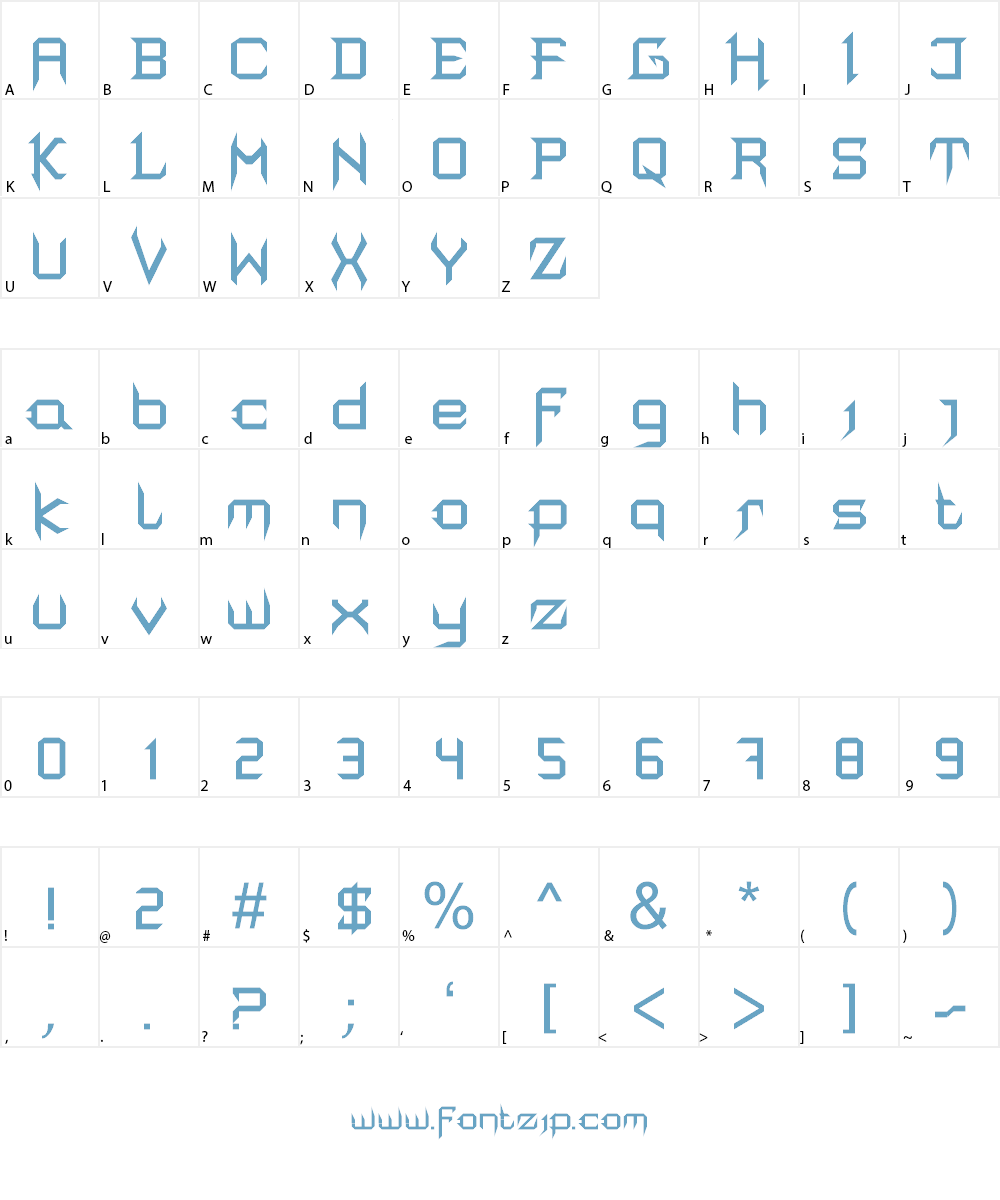 mortis Font Character