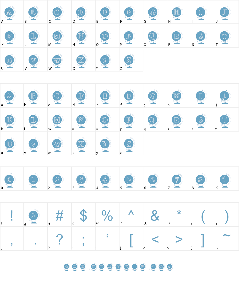 101! Gone Global Font Character