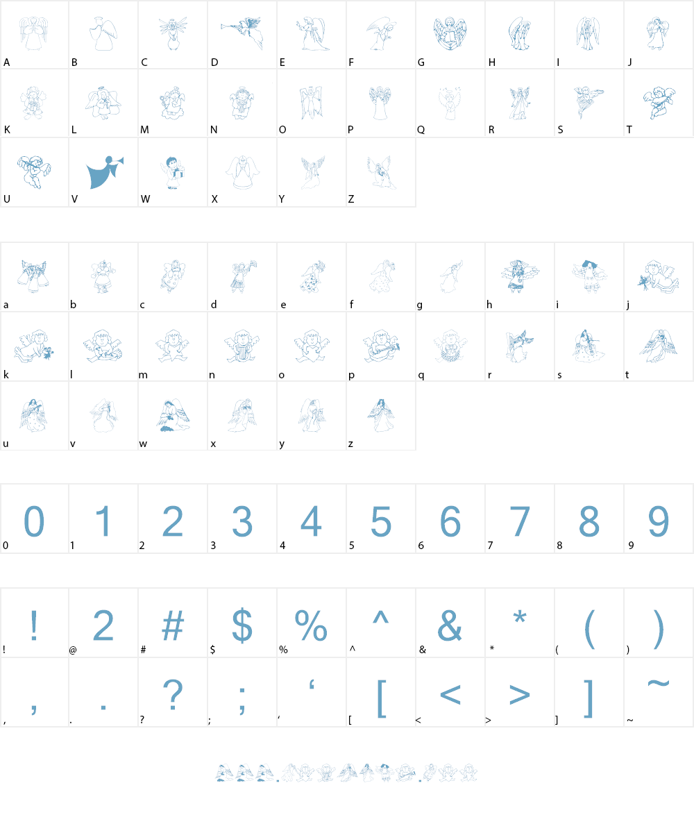 Angel'Os Font Character