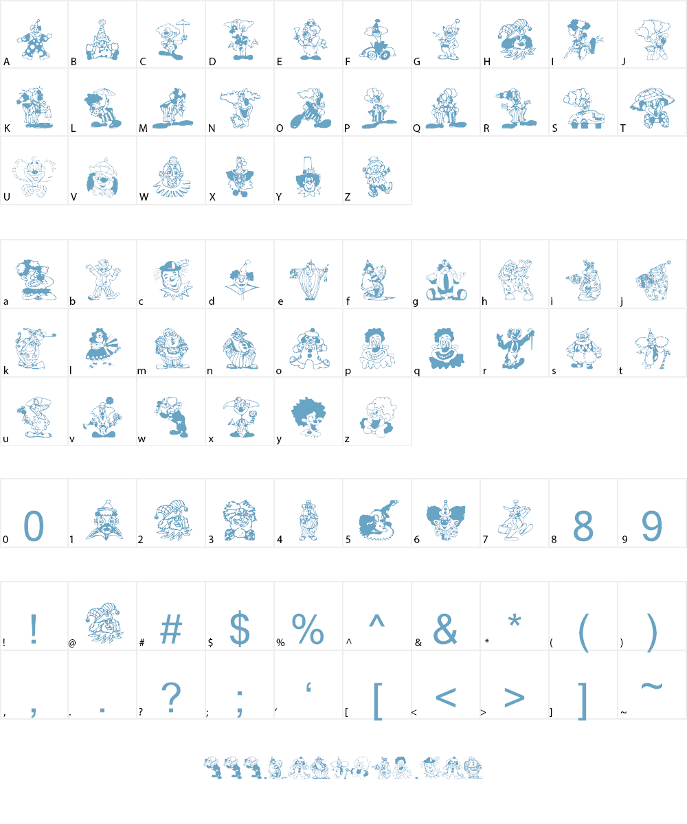 Clowners Font Character