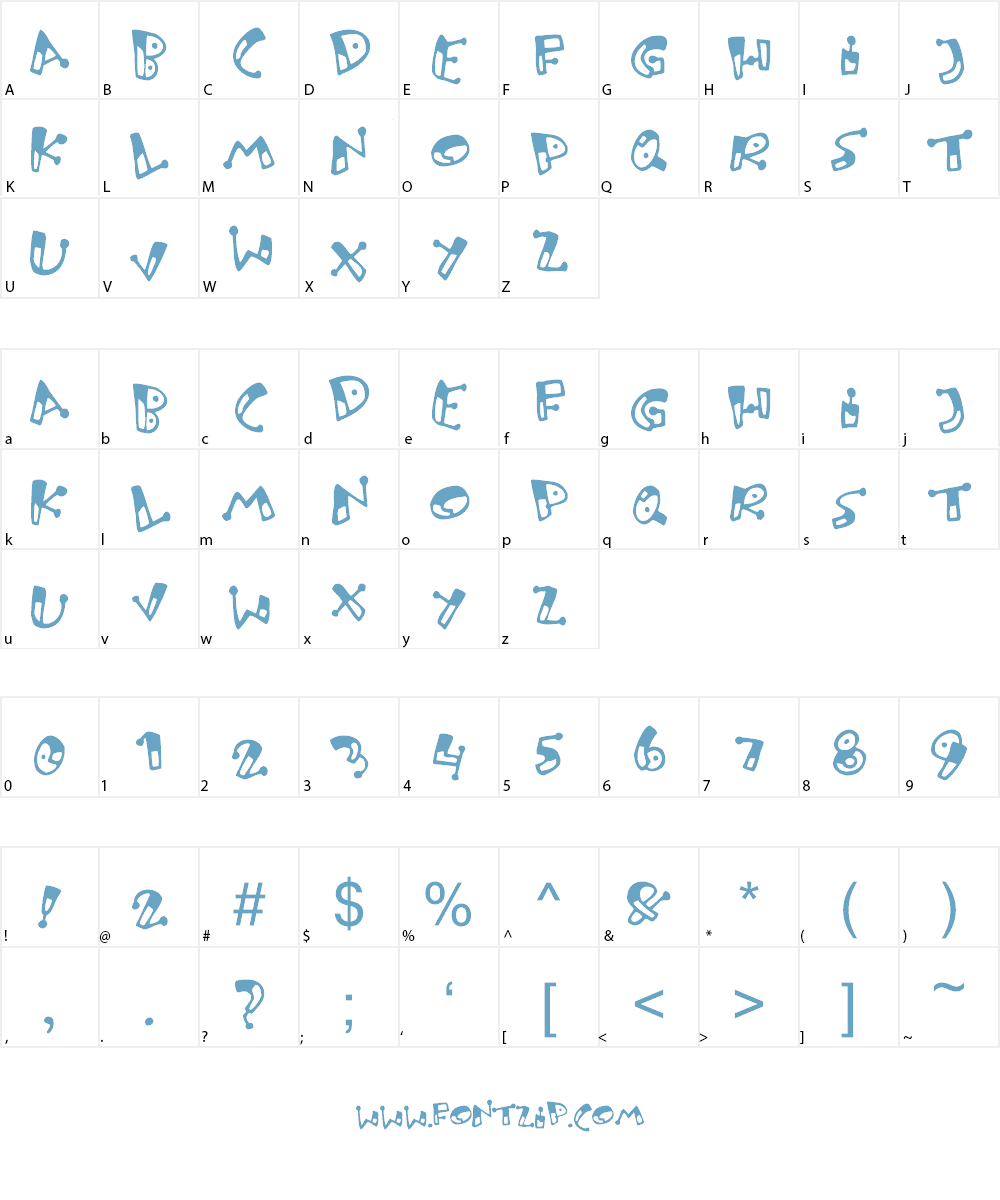 Bungnipper Font Character