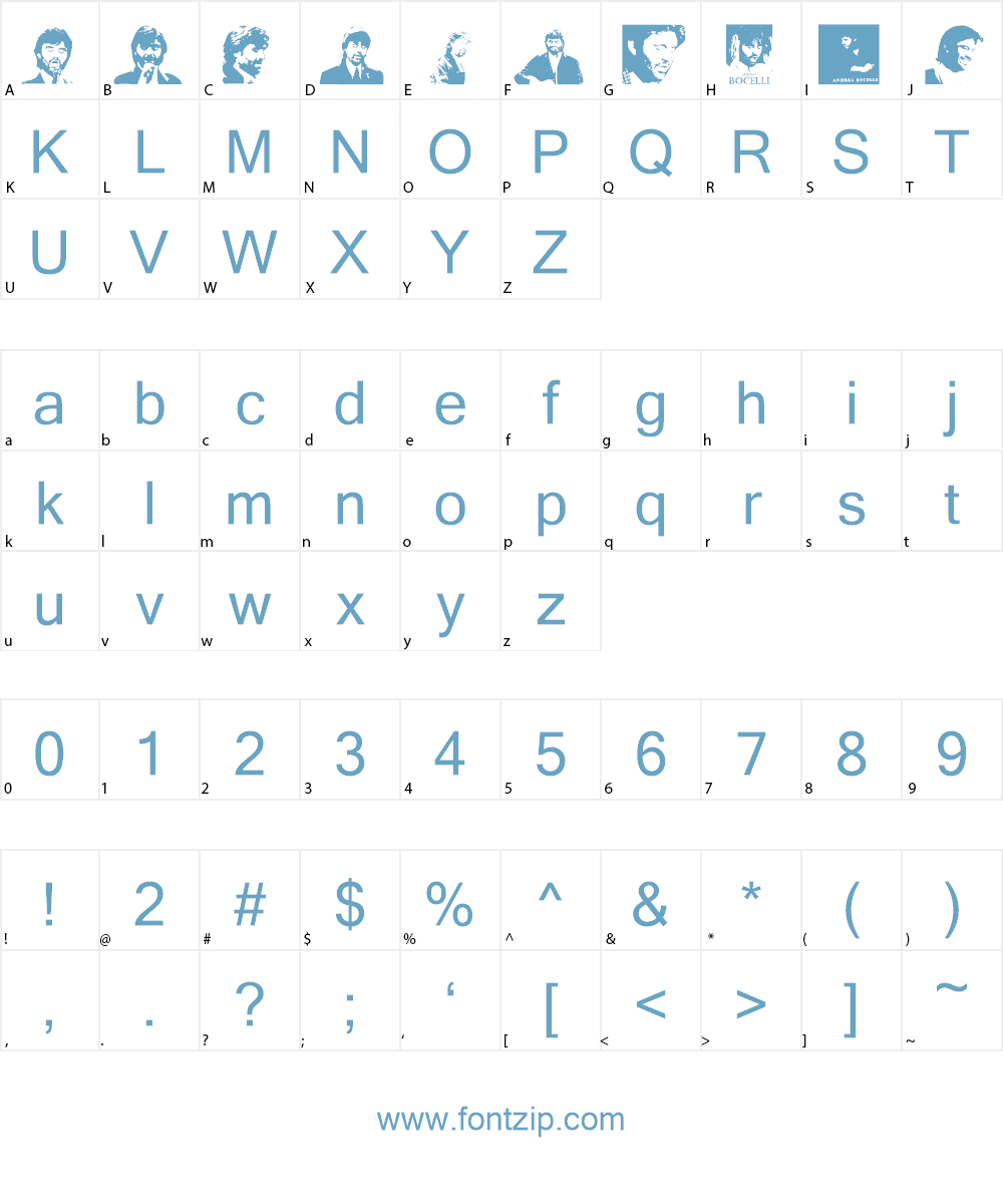 Bocelli Font Character