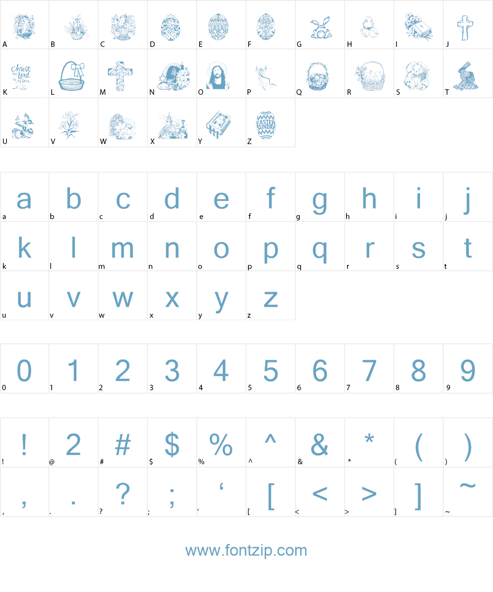 Eastertide Font Character
