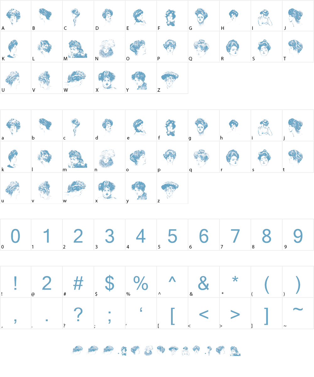 Gibson Girls Font Character