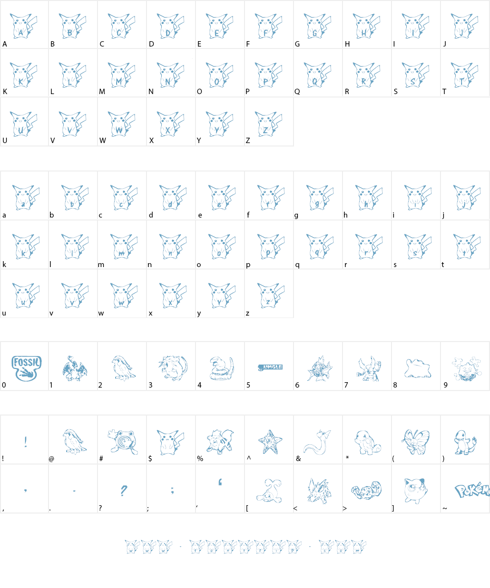 Pika Pika Font Character
