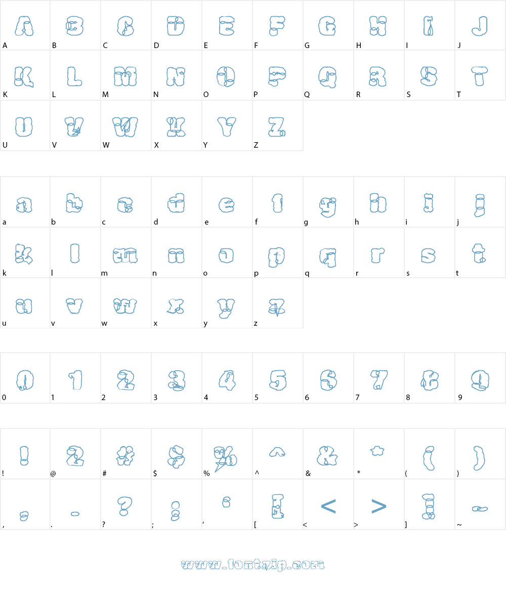 Joblot Font Character