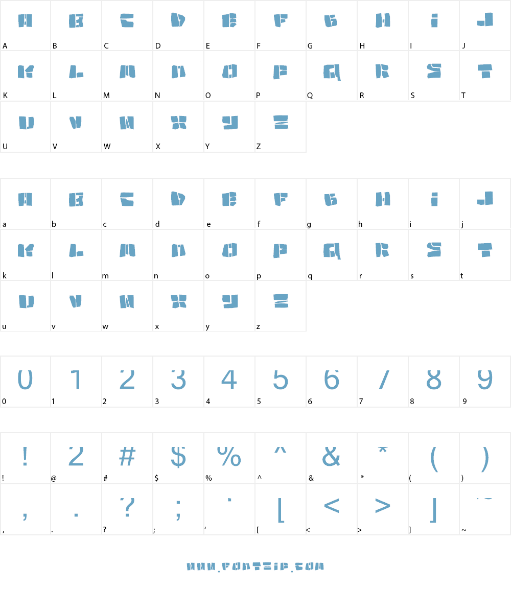 Copycut Font Character