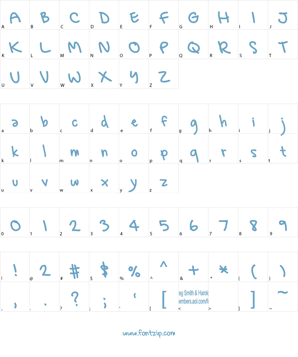 Greg's Hand Font Character