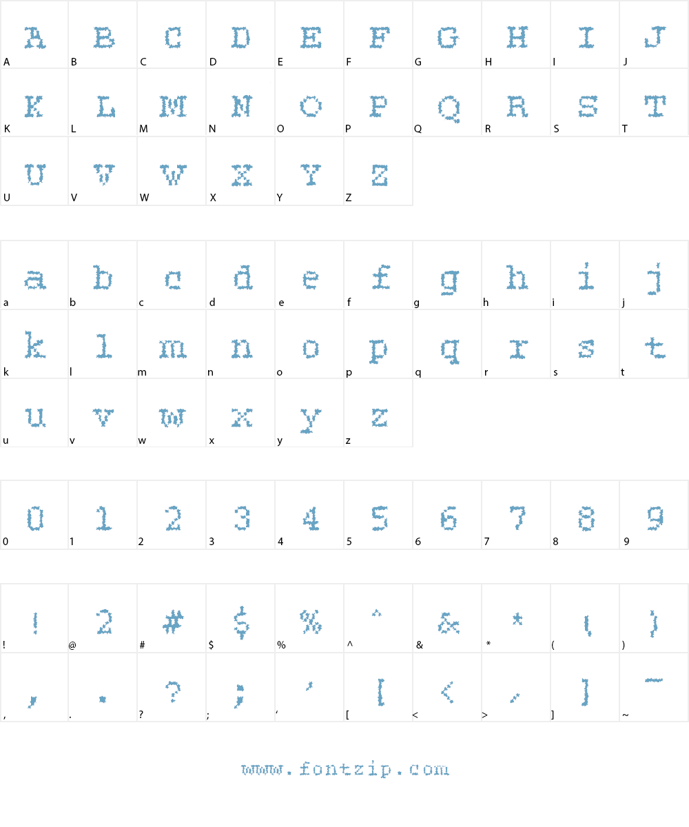 Roughie-Light Font Character