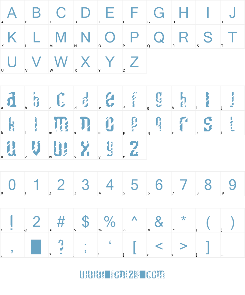 Scratchy Font Character