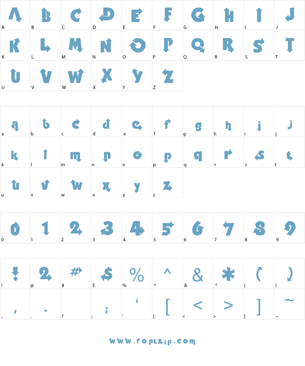 ThisWay Font Character