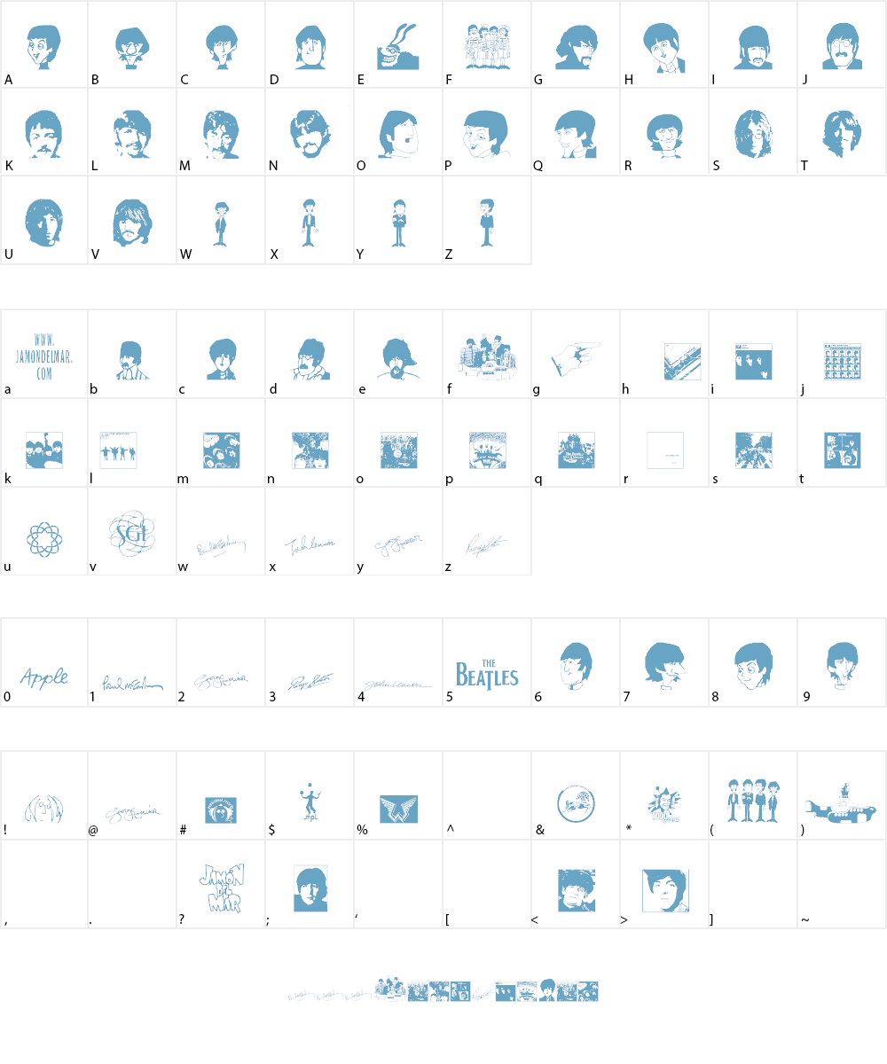 JAMON del MAR Font Character