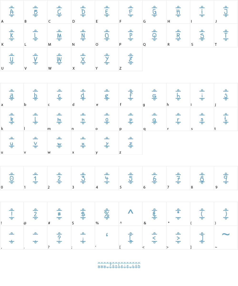 Banner Font Character