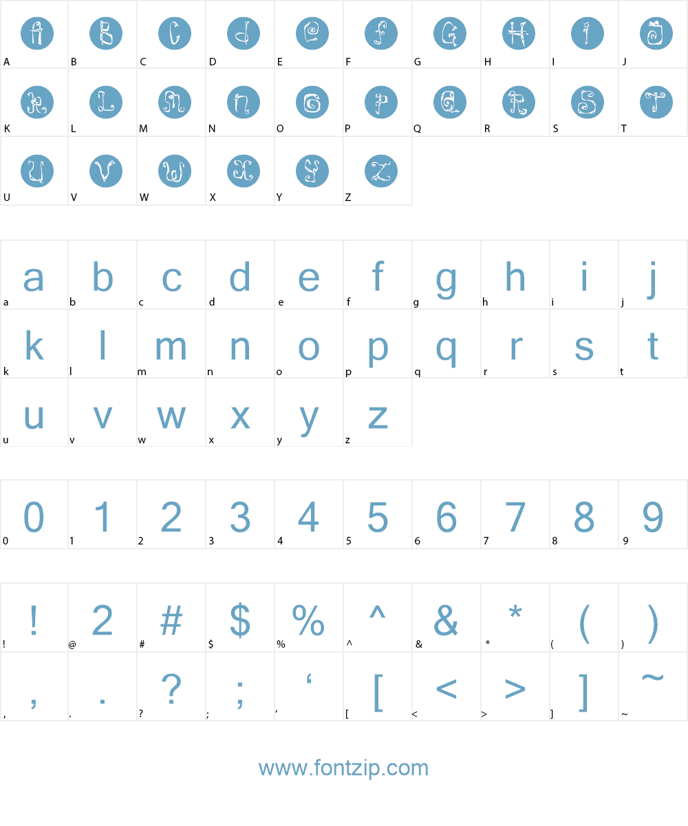 Caterpillar Font Character