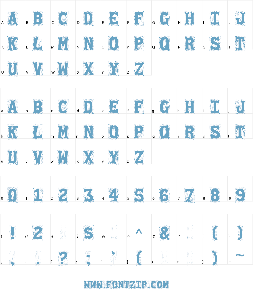 Gommogravure Font Character