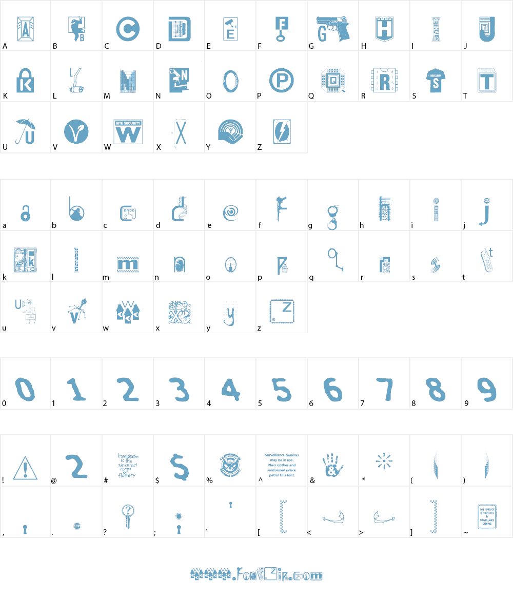 Insecurity Font Character