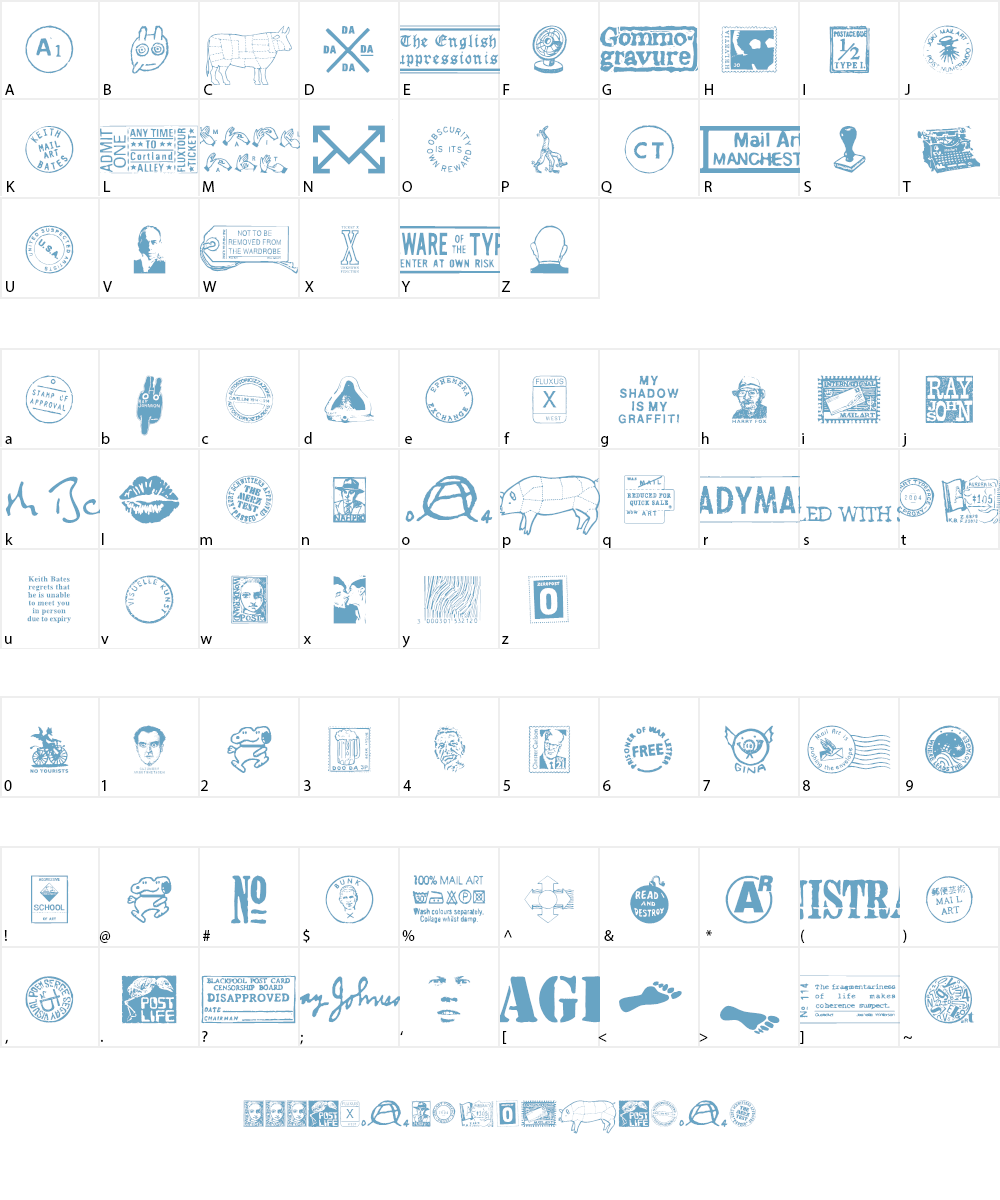 Mailart Graphics Font Character