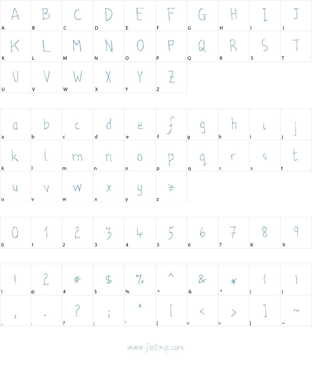 Jotter PG Font Character