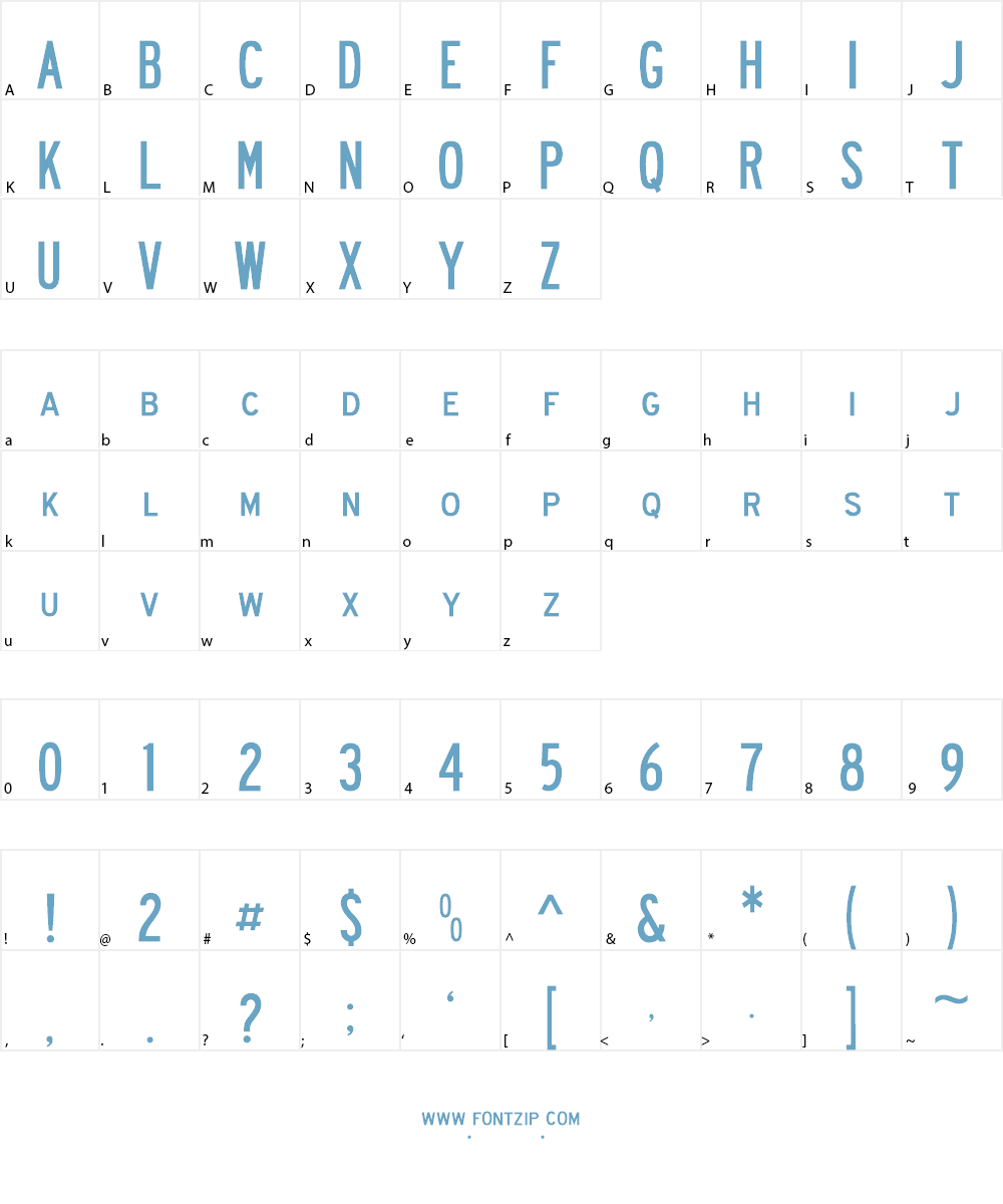 Roadway Font Character