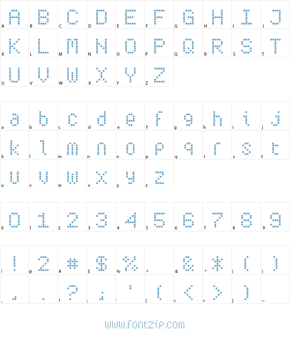 Subway Ticker Font Character