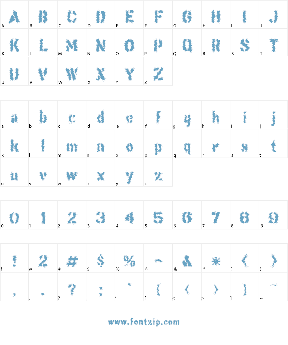 This Corrosion Font Character