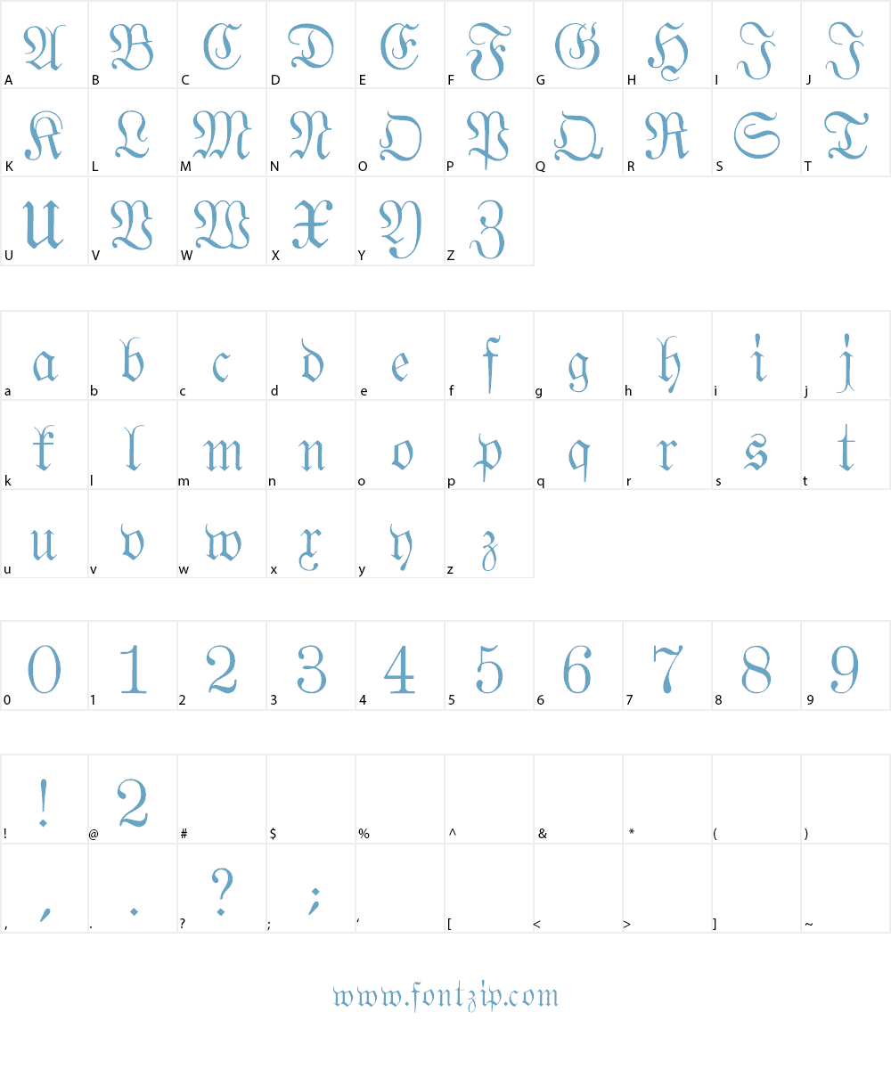 Fraktur Font Character