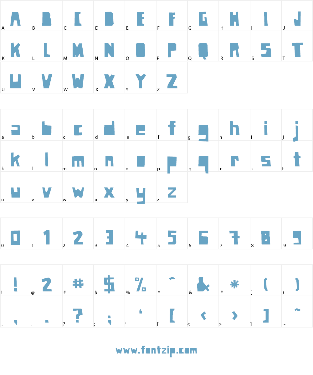 Paper Johnny Font Character