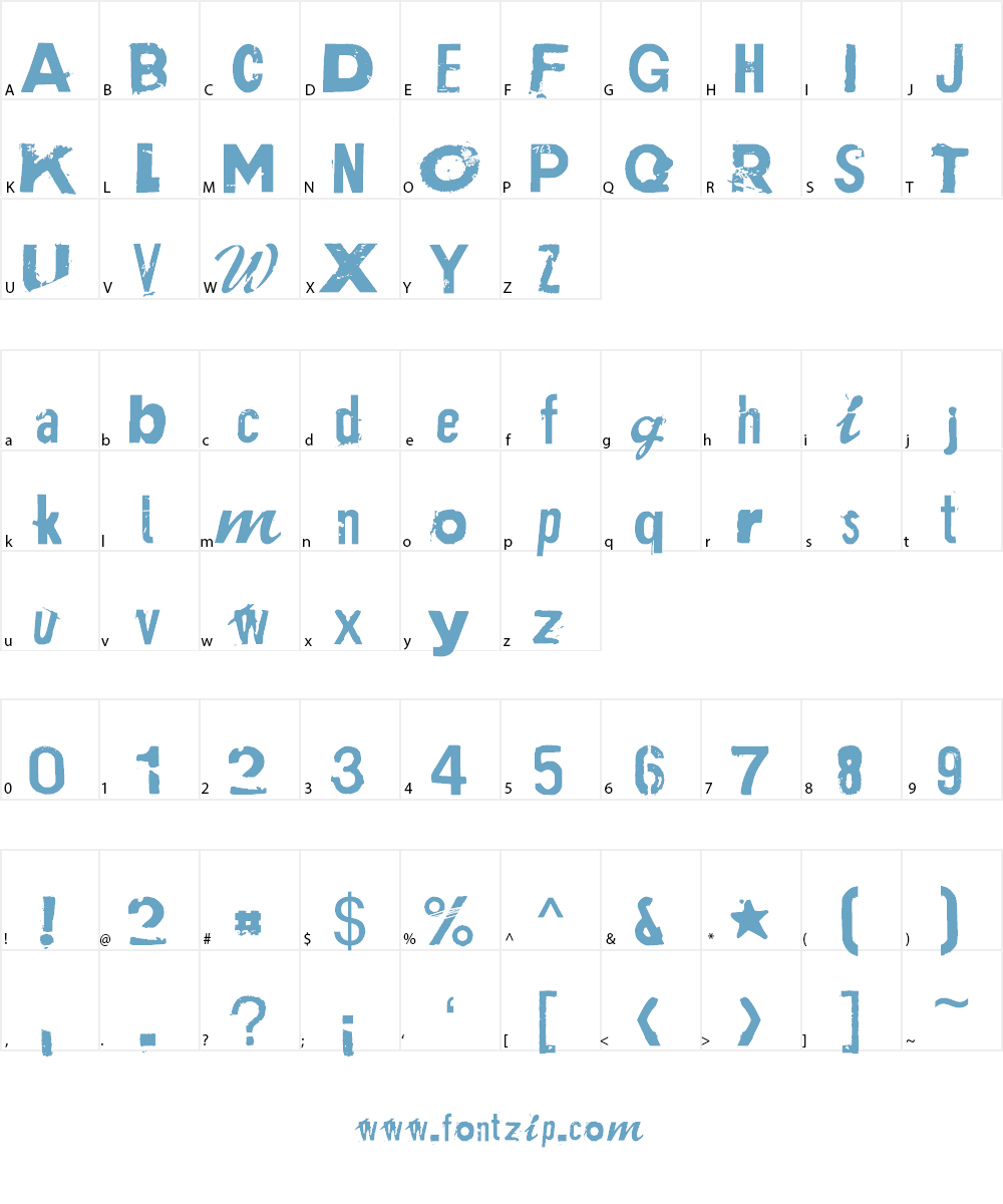 Plakken Font Character