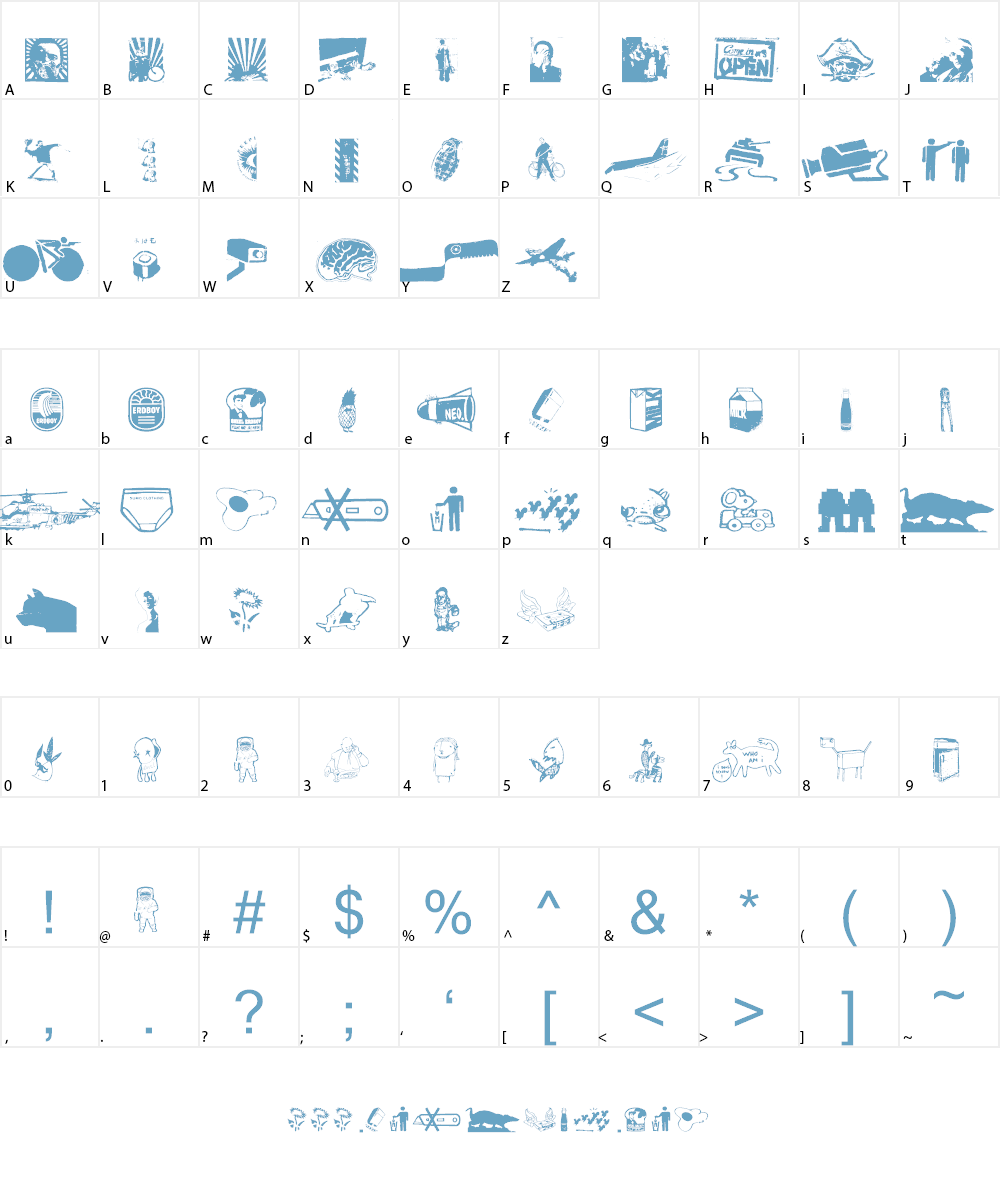 PlakkenWalls Font Character