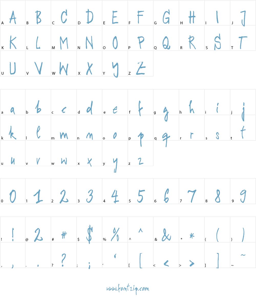 RodeoKing Font Character