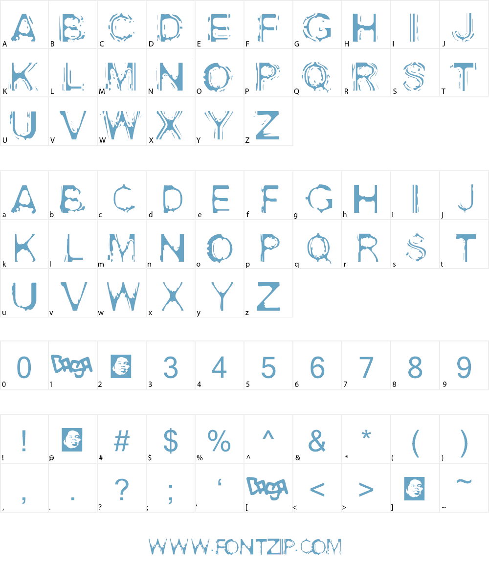 Acid House Font Character