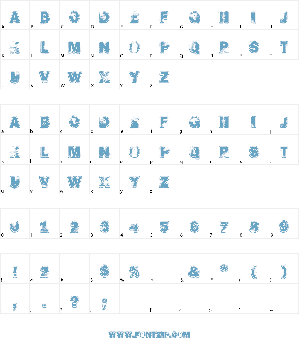HARD ROCK Font Character