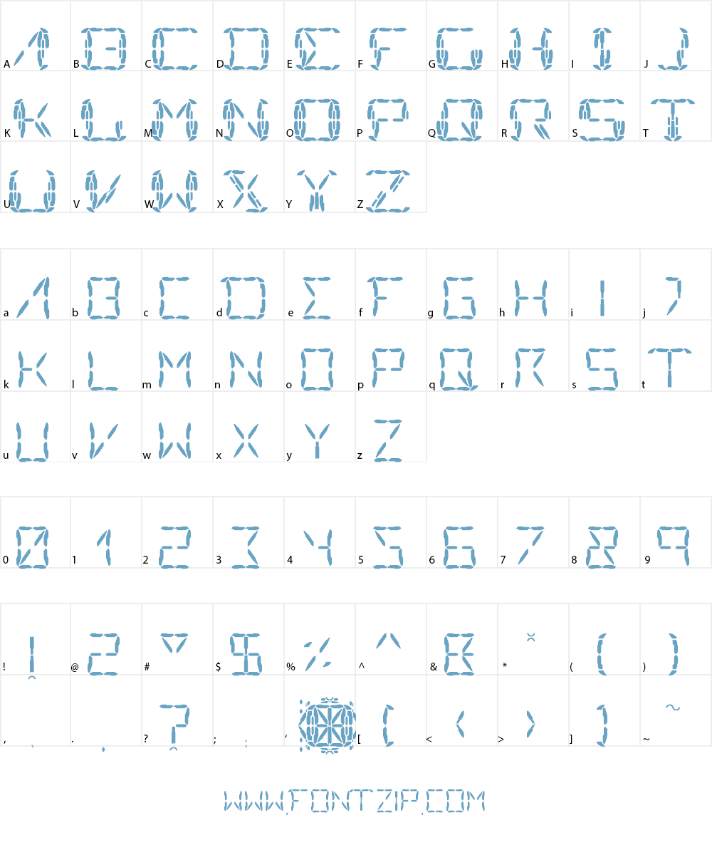 Minimal Gauge Font Character