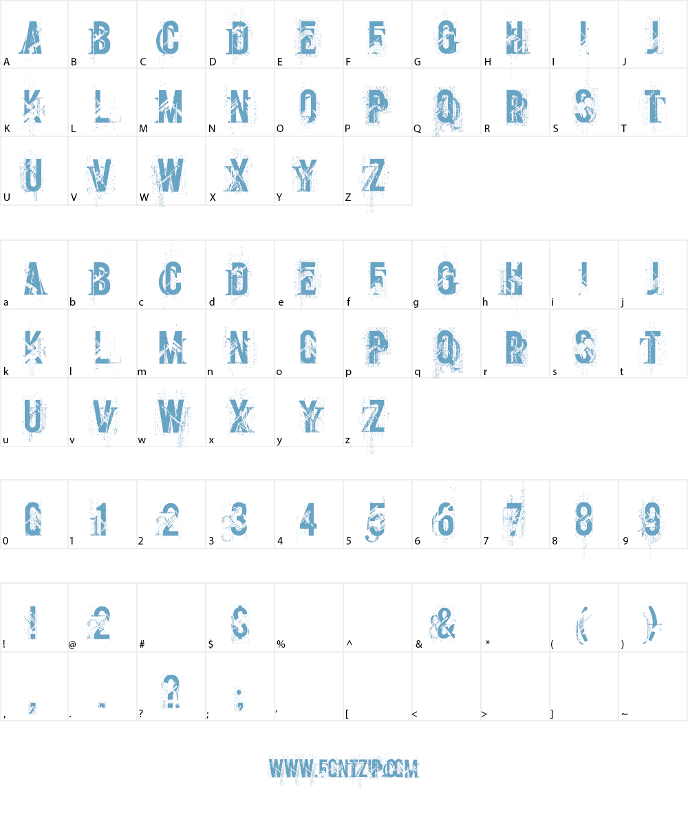 screamo Font Character