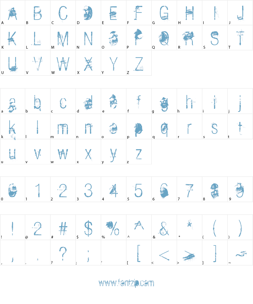 The Last Soundtrack Font Character
