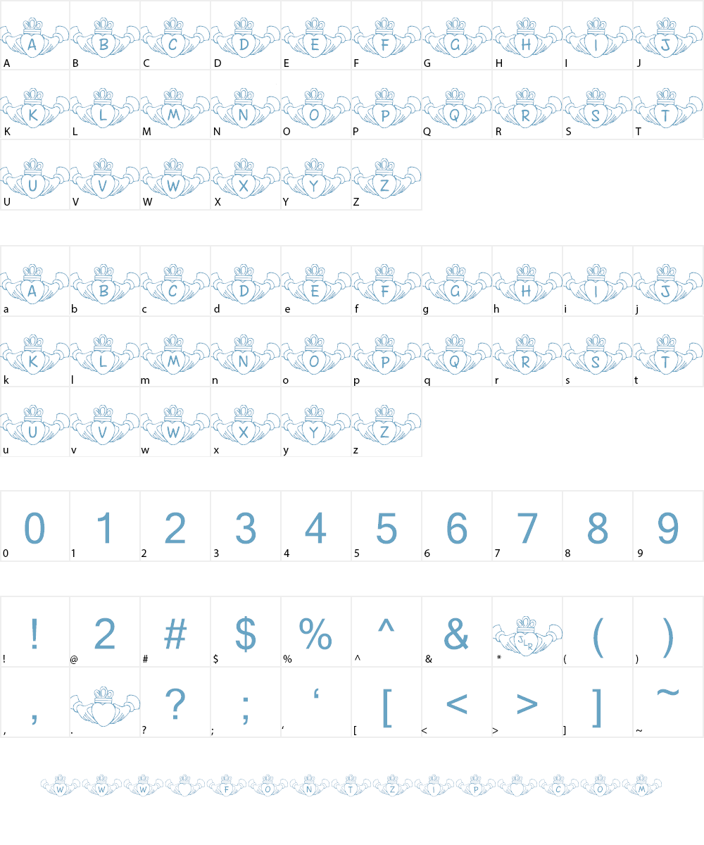 FL Claddagh Font Character