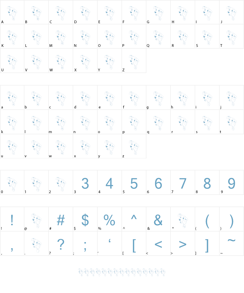 FL Firehouse Pup Font Character