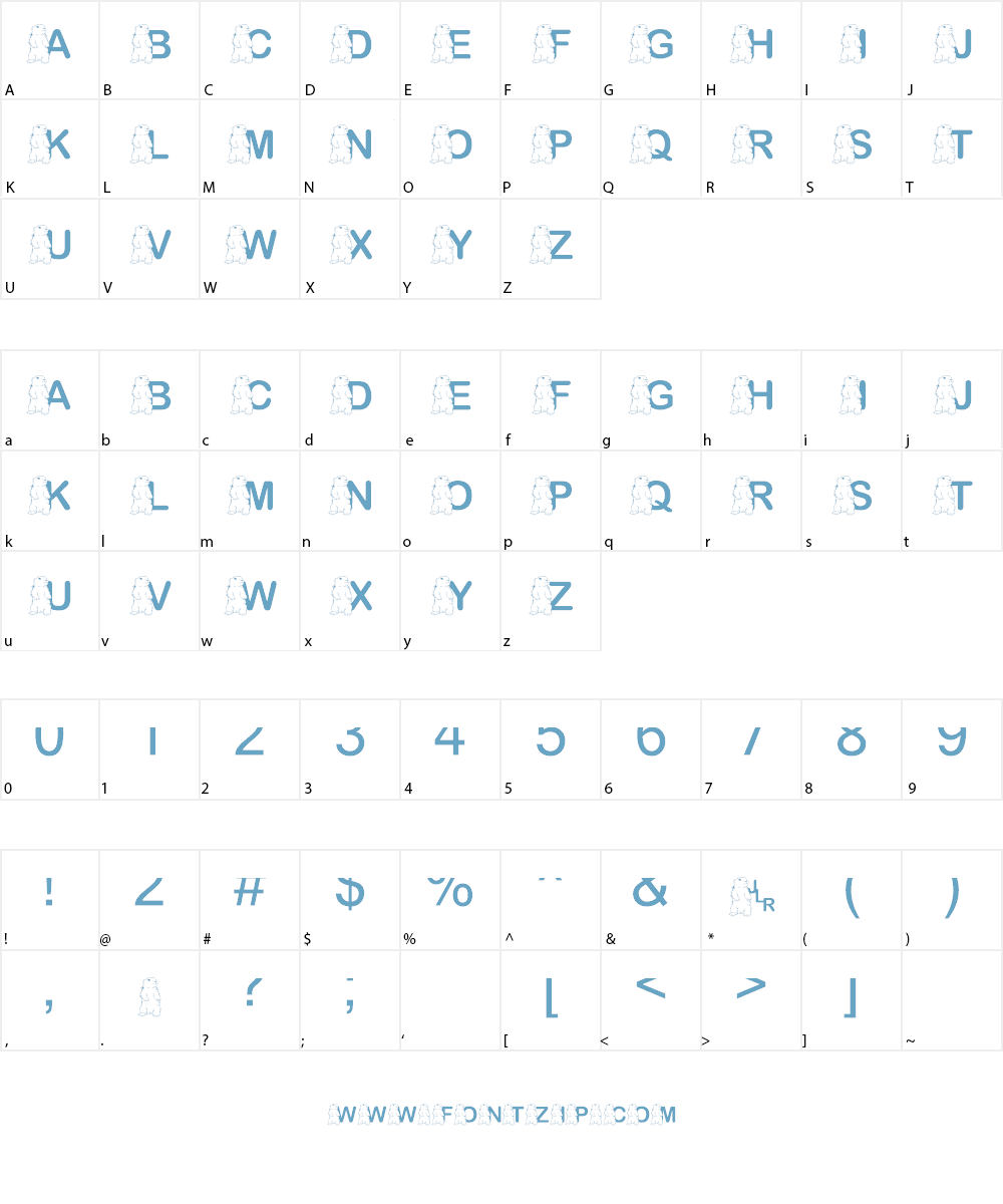 FL Punxsutawney Phil Font Character