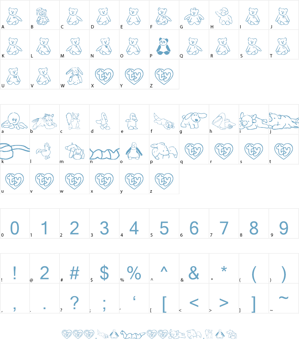 FL Scrappy Beans Font Character
