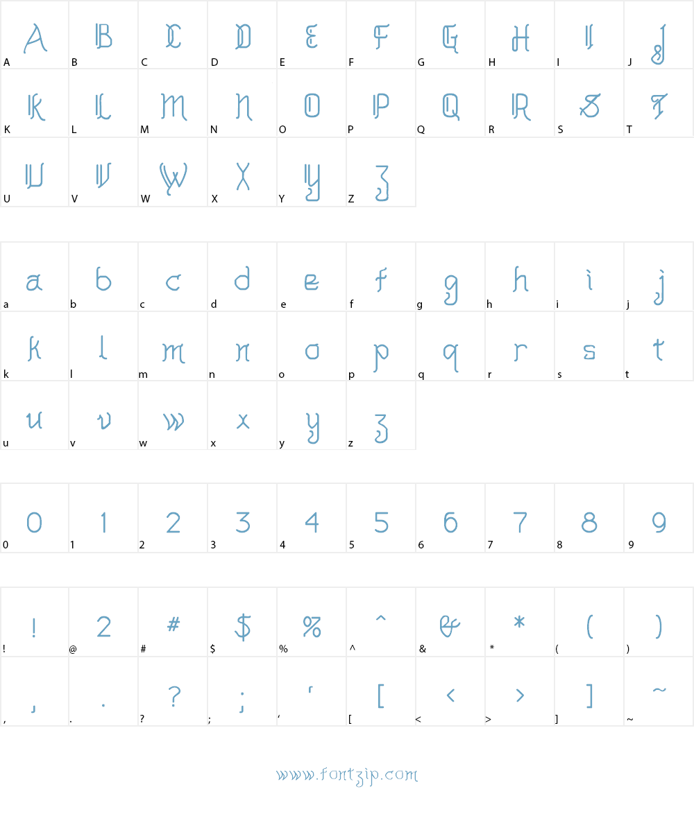 AkashiMF Font Character