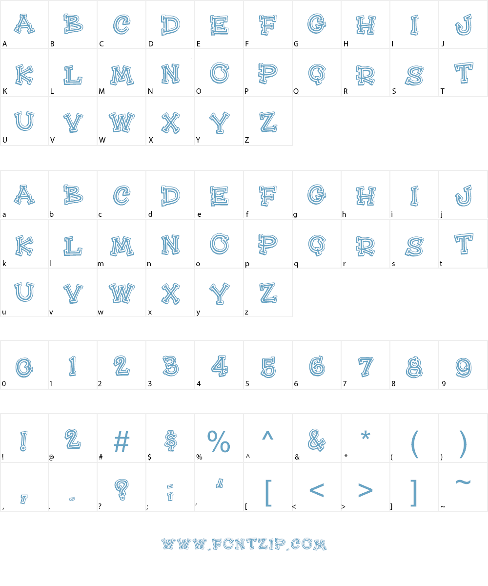 HeeHaw Font Character