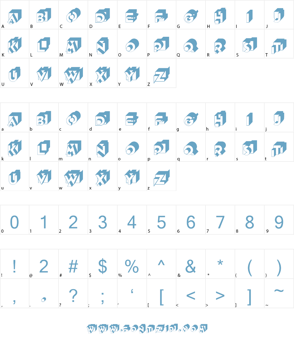 Knockout Font Character